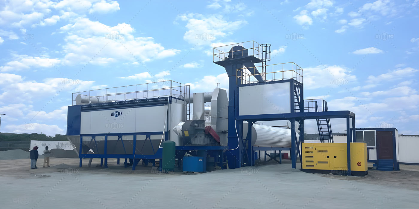 100 ton asphalt drum mix plant in Ecuador