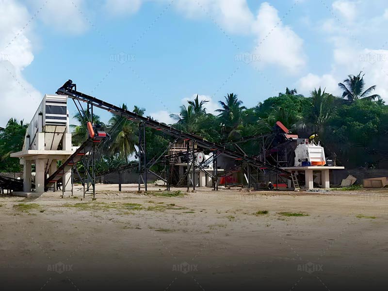 100tph limestone crushing plant for aggregate production in Tanzania