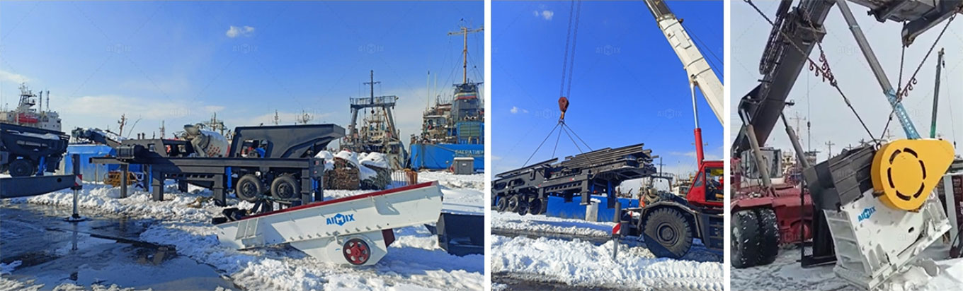 100tph Portable Jaw Crusher Providing Aggregate For Airport Construction in Russia