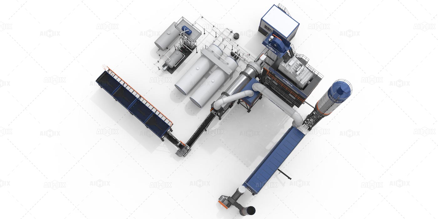 120 tph stationary asphalt mixing plant
