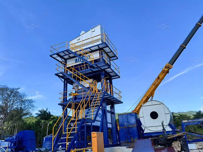 120tph asphalt batching plant for road construction in Jamaica