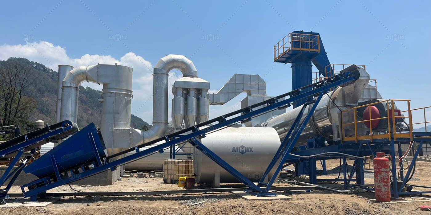 120tph drum plant for road construction