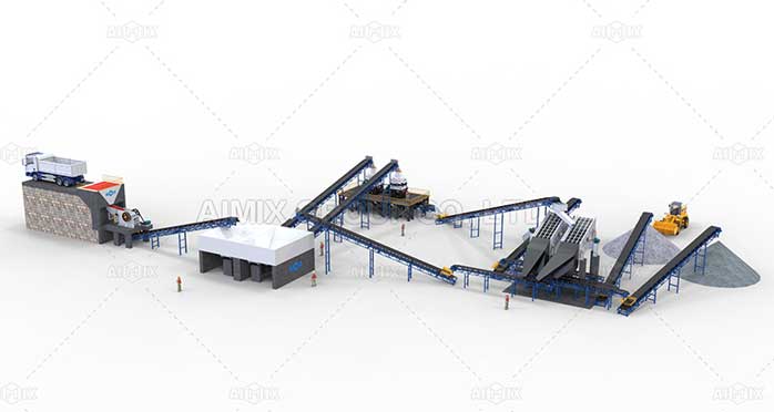 200t basalt rock crushing plant