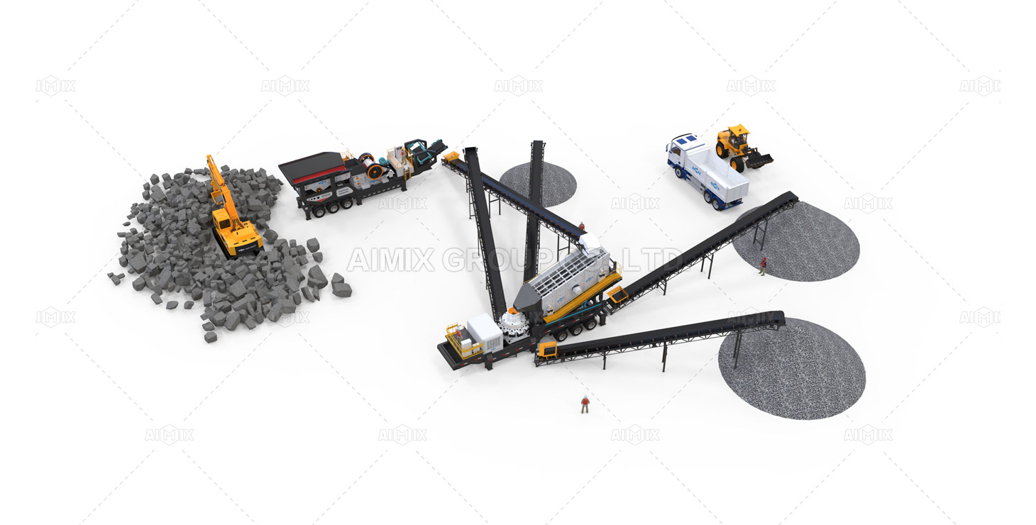 200tph mobile crusher plant flowsheet for granite