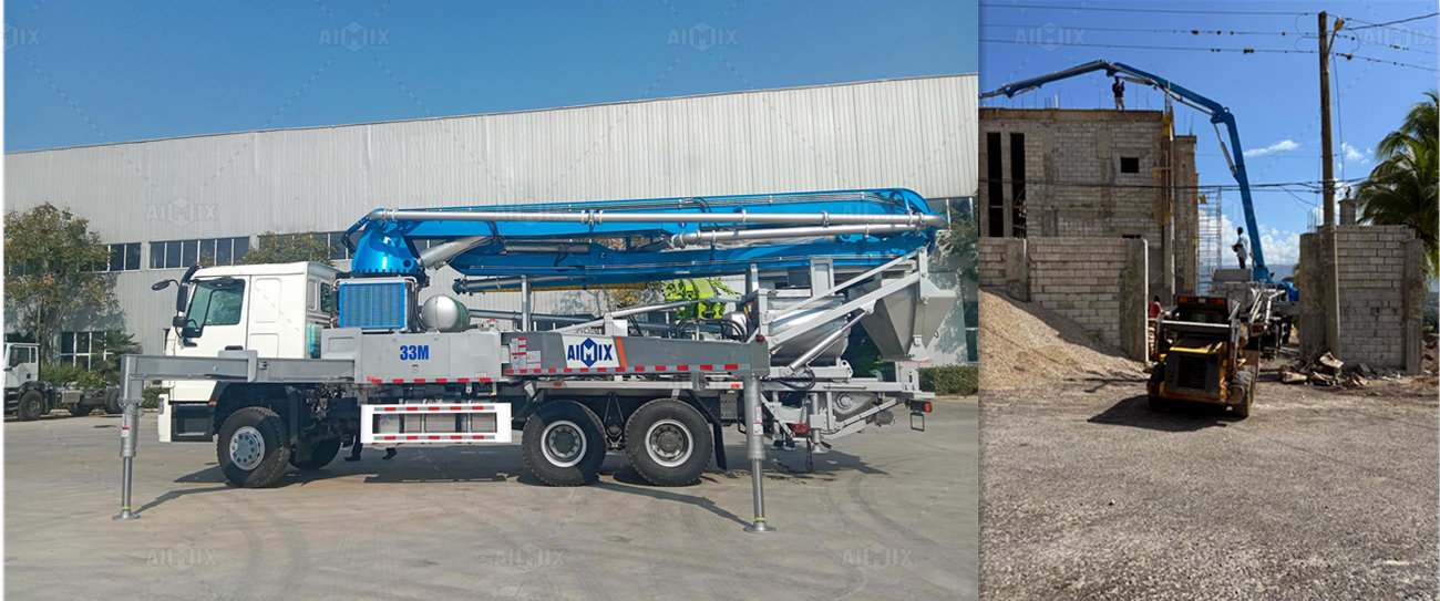 33m Boom Type Diesel Concrete Pump Truck for High Building in Jamaica