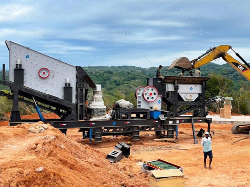4 in 1 Mobile Crushing Plant Working in Madagascar