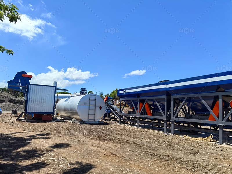 40 ton per hour stationary asphalt drum mix plant in Fiji