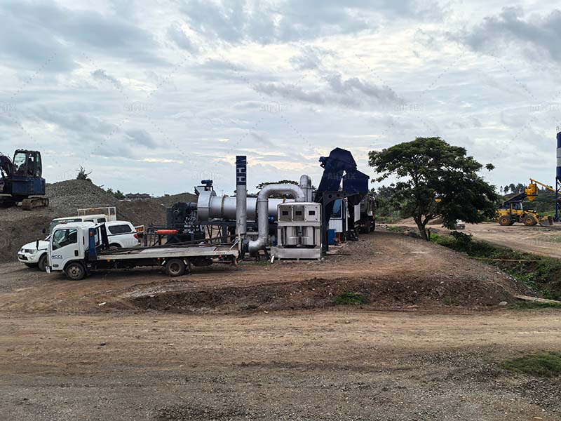 40 tph stationary asphalt mixing plant drum type