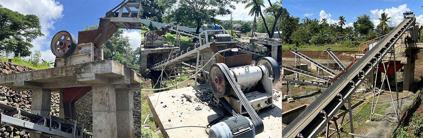 50tph gravel crusher plant crushing river stone