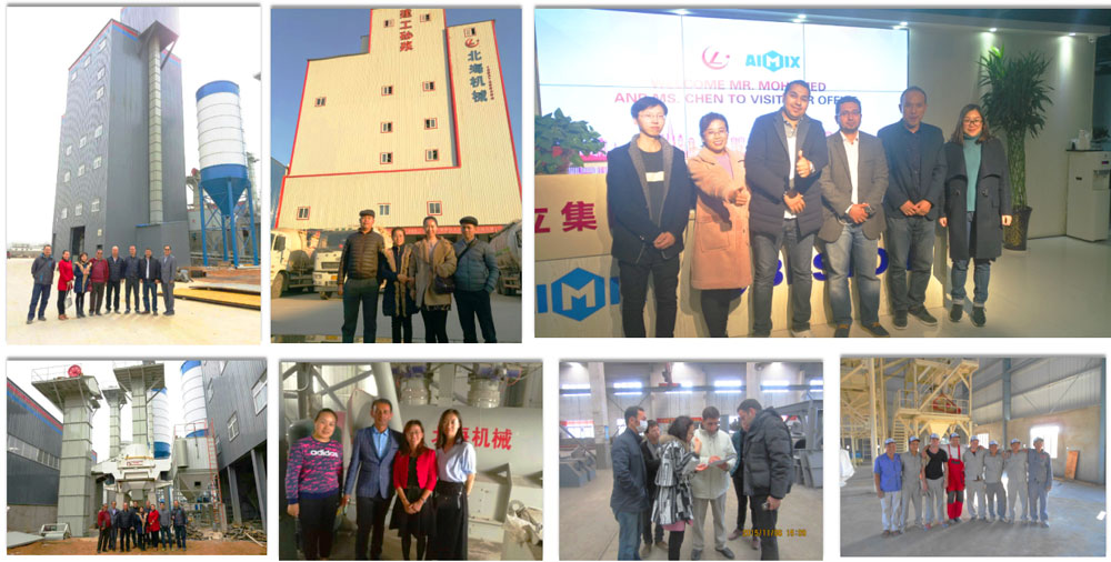 Customers paid a visit to our ready mix plaster plant