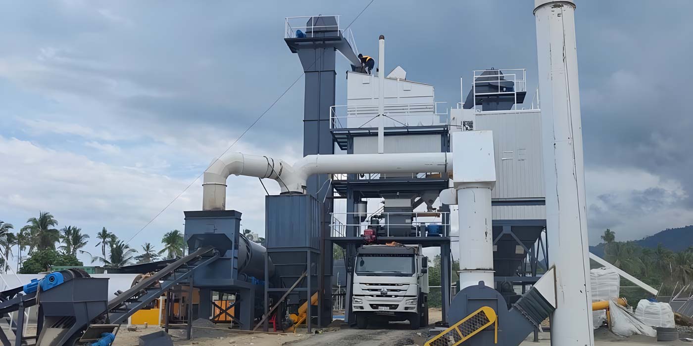 60 ton stationary asphalt mixing plant in the Philippines