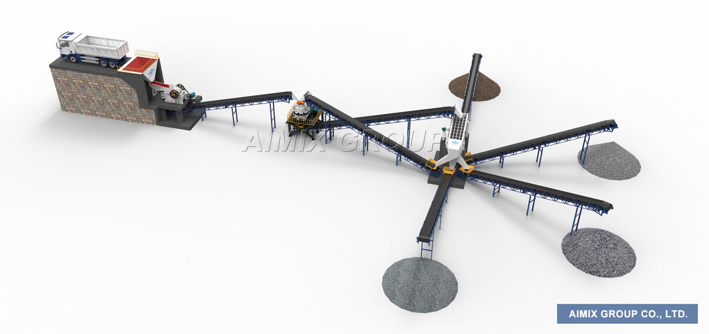 60tph crusher plant for production of construction materials