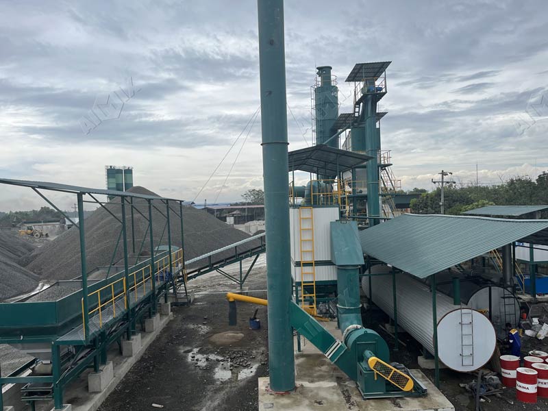 80 ton asphalt batching plant in Indonesia