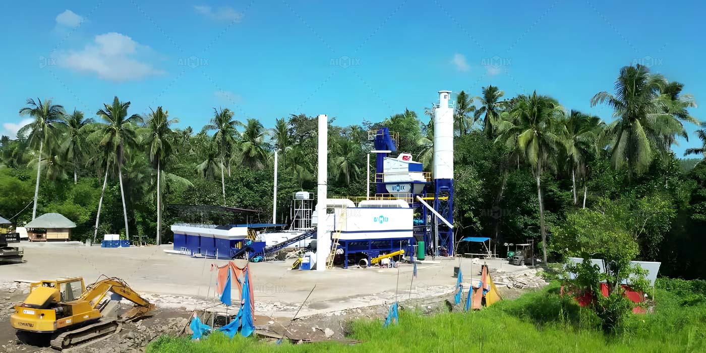 80 ton stationary asphalt batch mixing plant in the Philippines