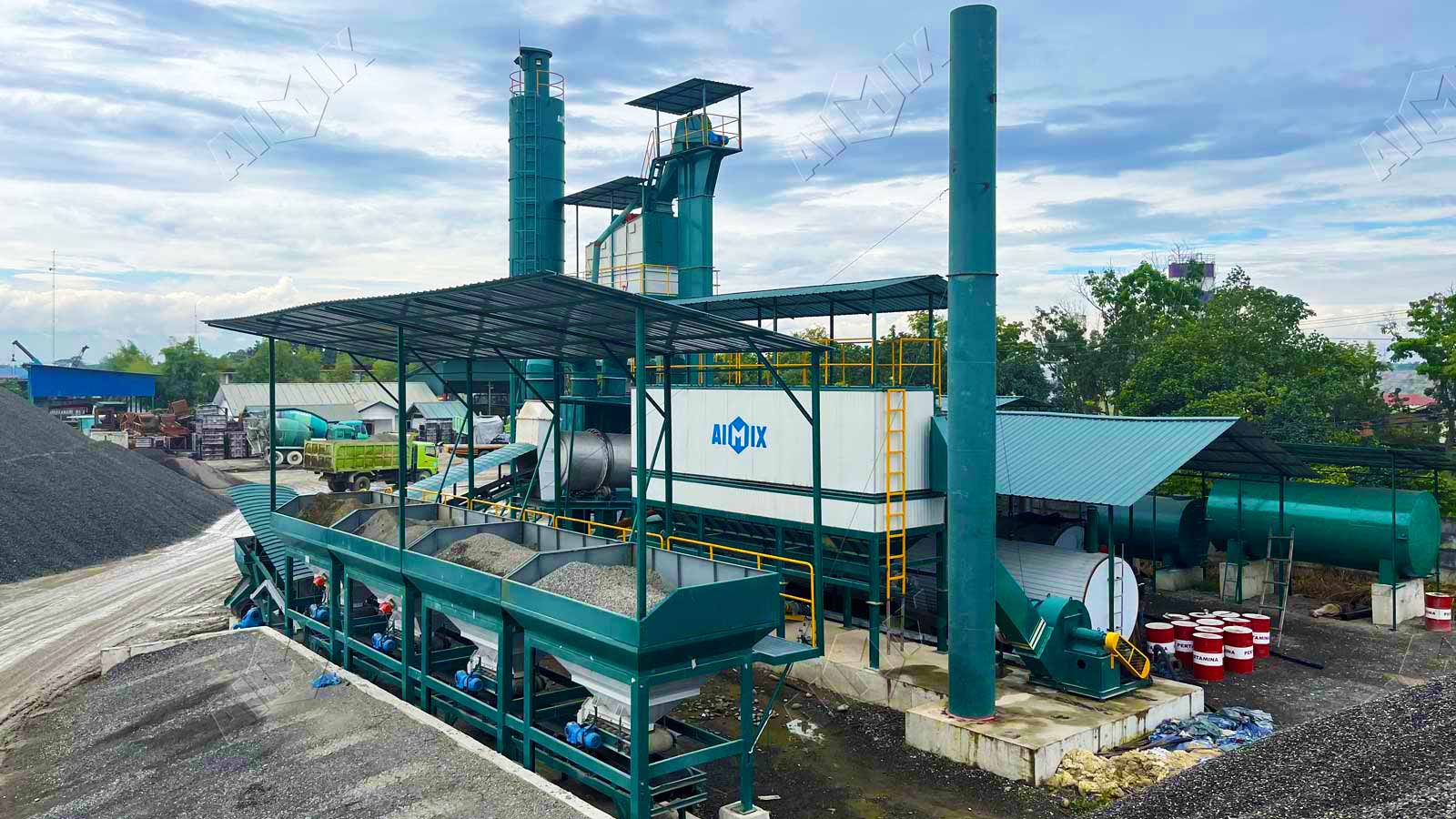 80 ton stationary asphalt batch plants in Medan