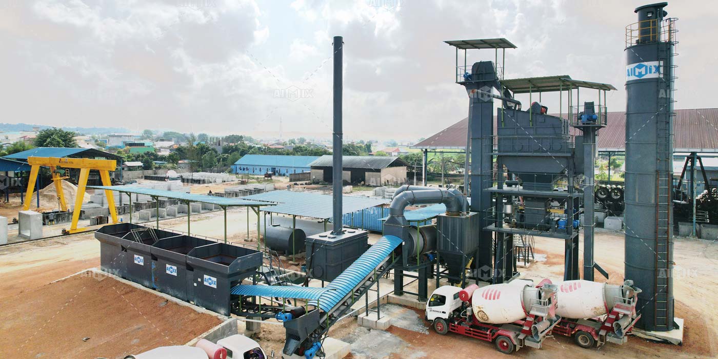 80T stationary hot asphalt plant Indonesia