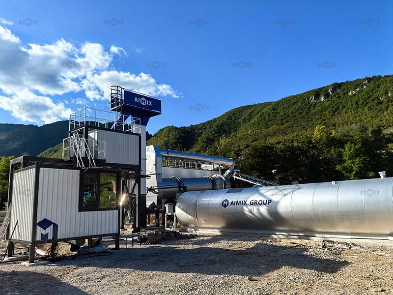 80TPH mobile drum asphalt mixing plant in Sarajevo, Bosnia and Herzegovina