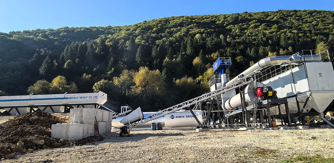 80TPH mobile drum mix plant in Sarajevo, Bosnia and Herzegovina