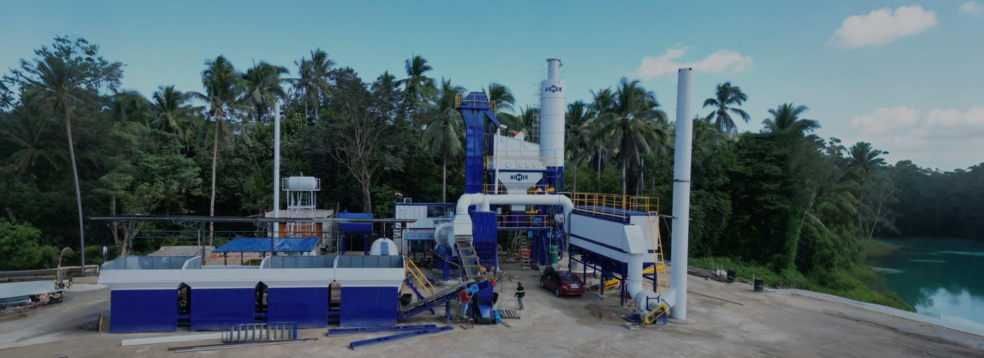 80TPH stationary amp asphalt batching plant in the Philippines banner