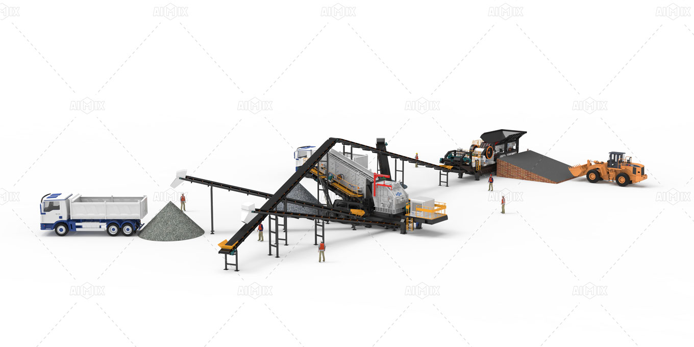 90tph Impact Crushing Plant for Recycling Construction Wastes