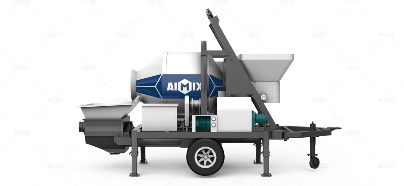 ABJZ30D Electric powered concrete mixer with pump