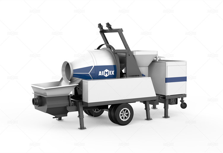ABJZ40C concrete mixer pump with drum mixer