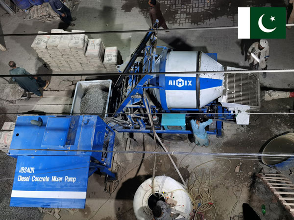 ABJZ40C diesel concrete mixer with pump Pakistan