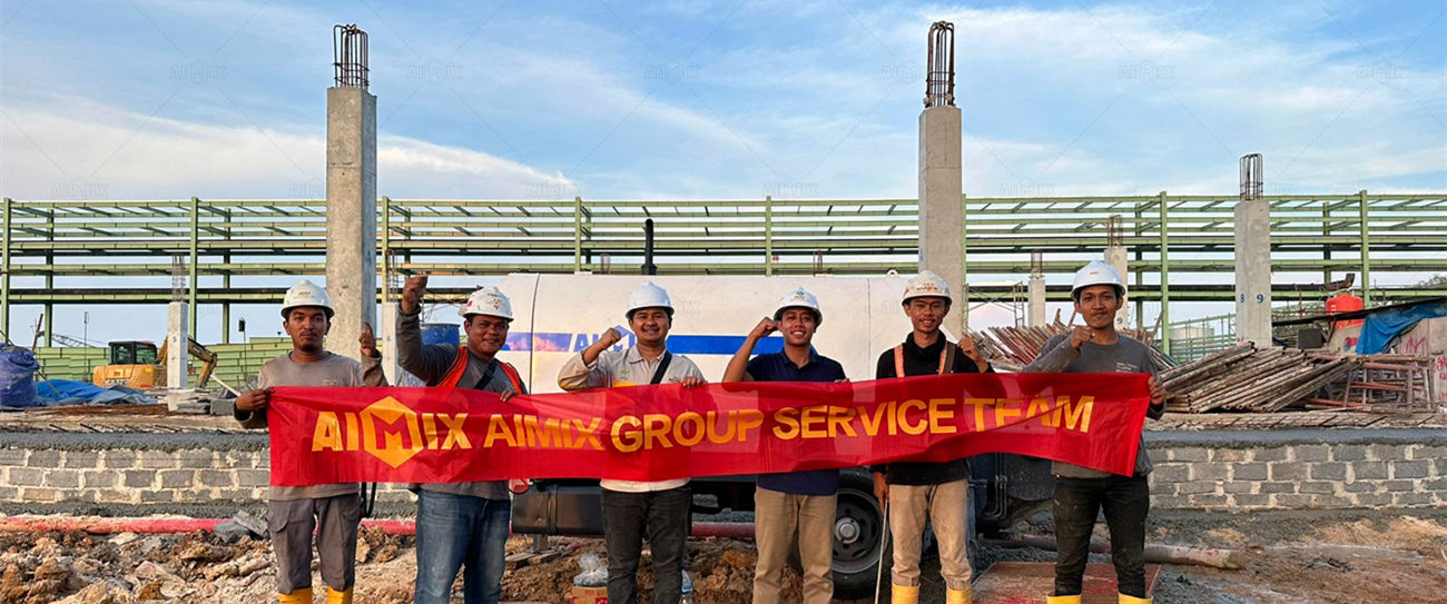 ABT30C concrete pump tow behind for Indonesia house construction