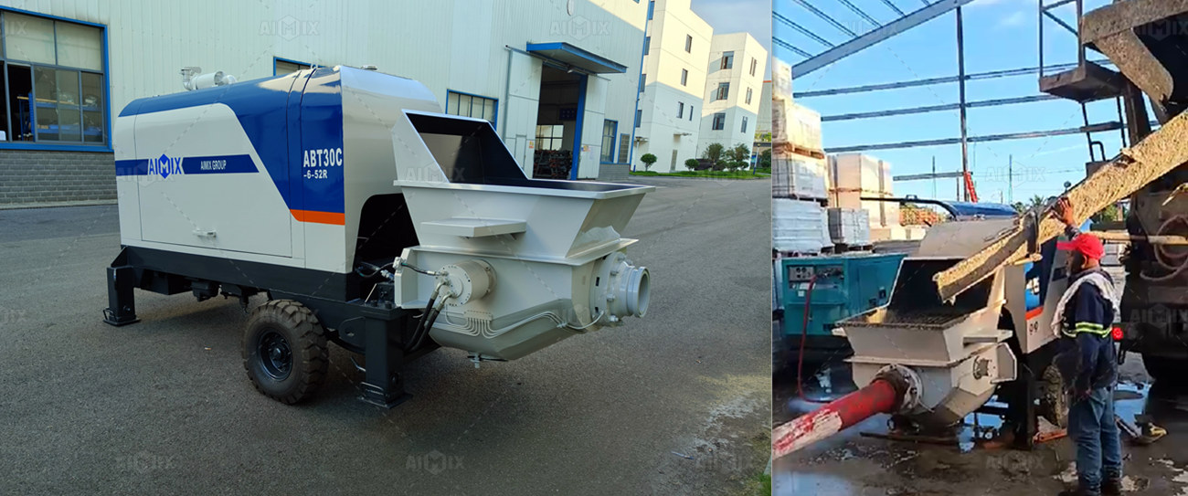 ABT30C Small Diesel Trailer Concrete Pump for Spraying in the Philippines