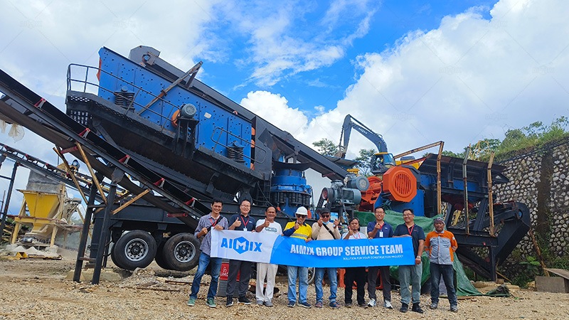 After-sales service for 100 tph Granite Crushing Plant in Indonesia