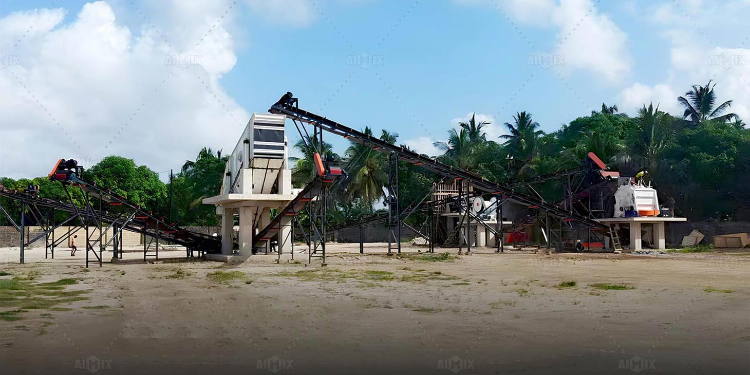 Aggregate Production with AIMIX Limestone Crushing Plant in Tanzania