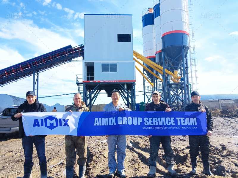 Aimix AJ-180 batching plant for sale Kazakhstan