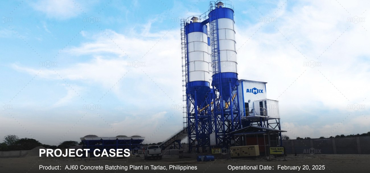 Aimix AJ60 stationary batch plant for Tarlac Philippines