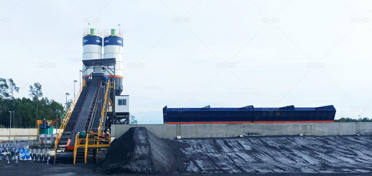 Aimix AJ90 batching plant solution for Papua