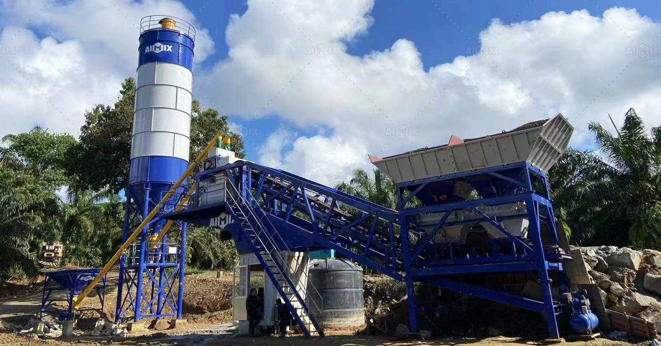 Aimix AJY35 mobile batching plant for Malaysia