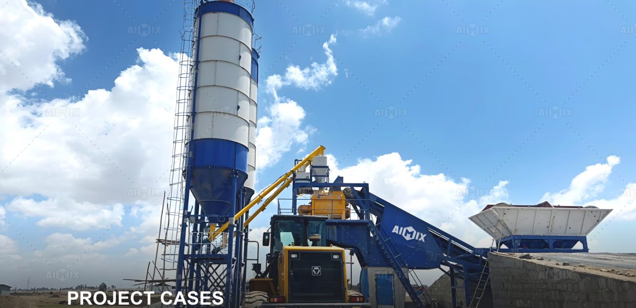 Aimix AJY60 Mobile batching plant for Ethiopia