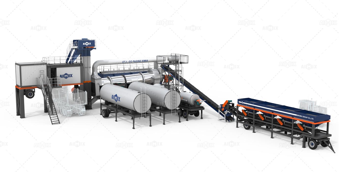 AIMIX asphalt drum plant mobile