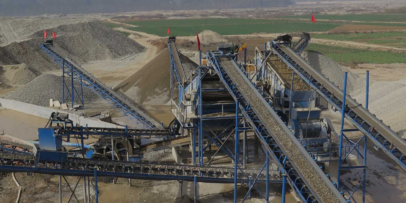 AIMIX Basalt Crusher Working On-site