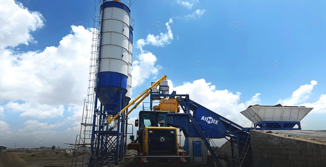 Aimix concrete mobile mixing plant solution