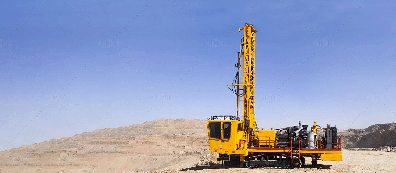AIMIX Down-the-hole drilling rig on-site