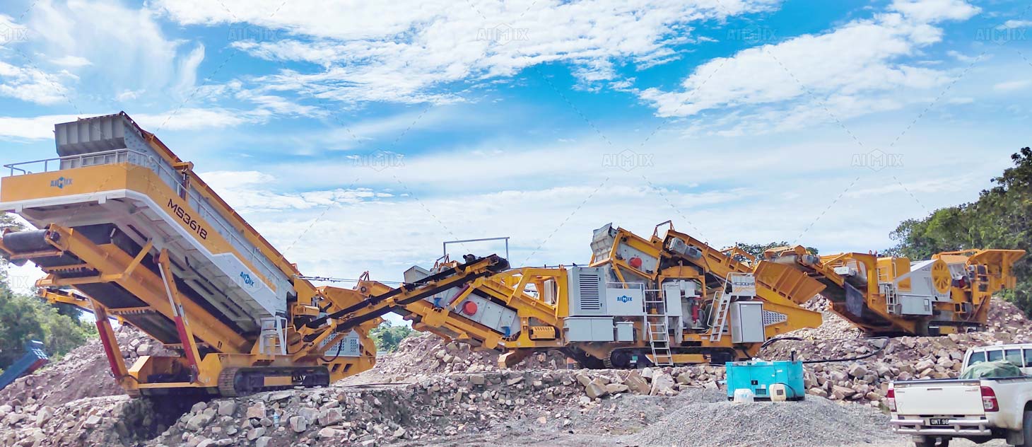 AIMIX installed one set of crawler mobile stone crusher plant in Malaysia