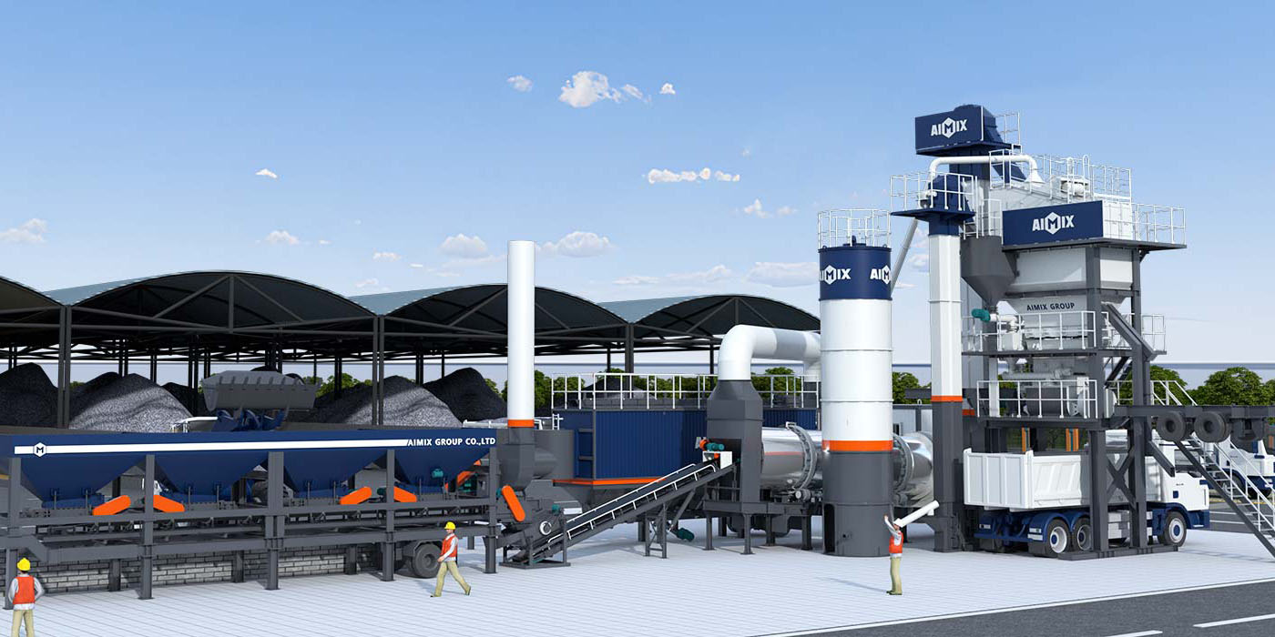 AIMIX mobile asphalt batch mixing plant ALYQ Series