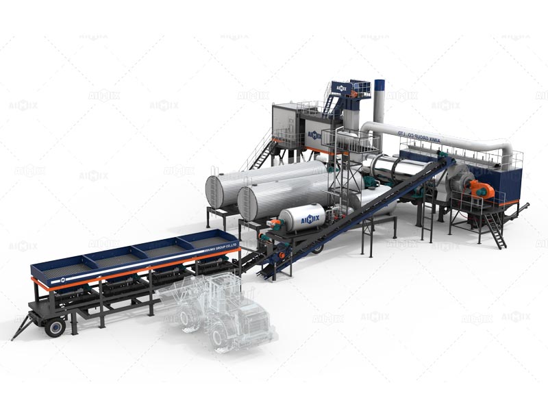 AIMIX mobile asphalt plant 3D drawing