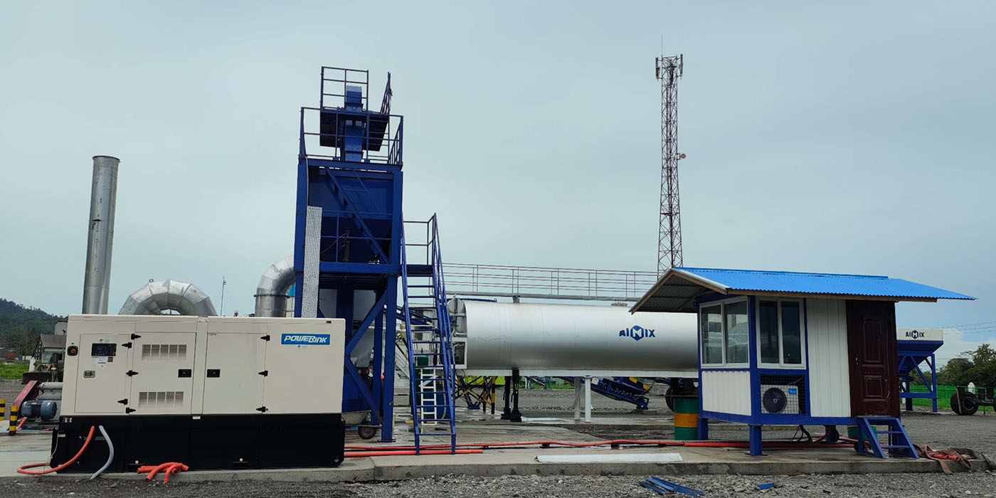 AIMIX asphalt drum mix plant in Papua New Guinea