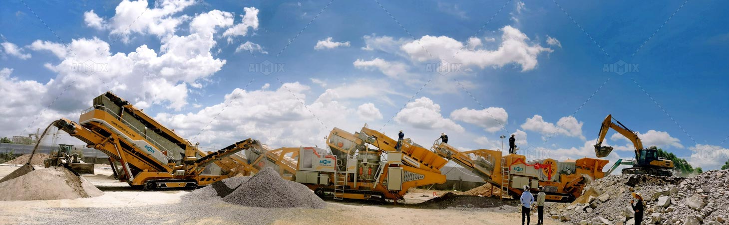 AIMIX rock crusher plant