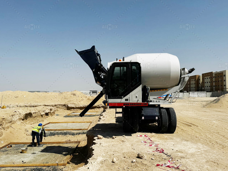 AIMIX self loading concrete mixer in UAE