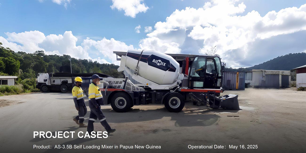 Aimix Self Loading Concrete Mixer Operating in Papua New Guinea