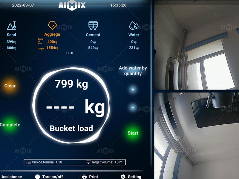 Aimix self loading mixer 13.5 inch smart touch screen