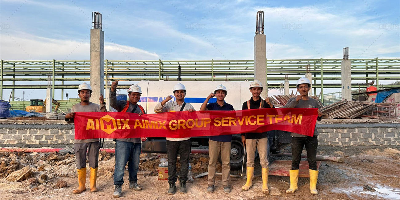 Aimix Service Team for Diesel Concrete Pumps in Indonesia