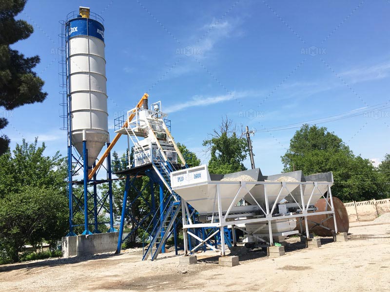 AJ 50 concrete batching plant for Construction Building